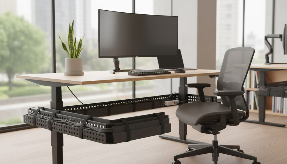 кабель-менеджмент для столу з електроприводом