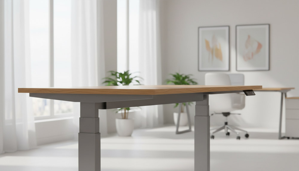 Металева рама електростолу з прямокутною орієнтацією ніжок